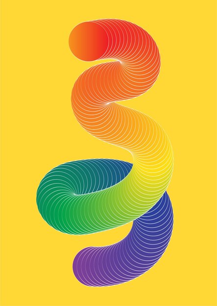 Ilustración abstracta fluida y divertida