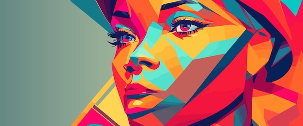 Vector ilustración abstracta de fondo estético femenino colorido