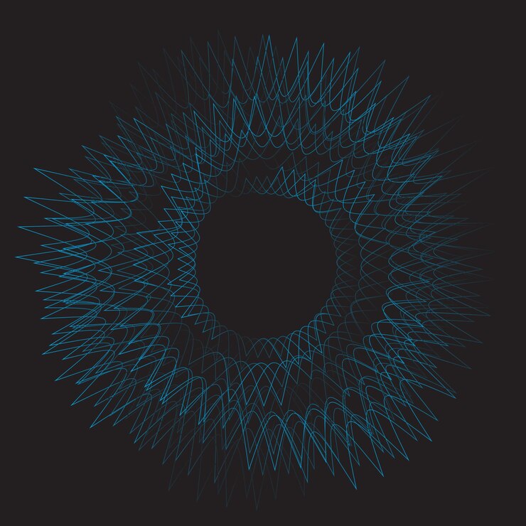 Vector ilustración abstracta de fondo negro de la flor de primavera