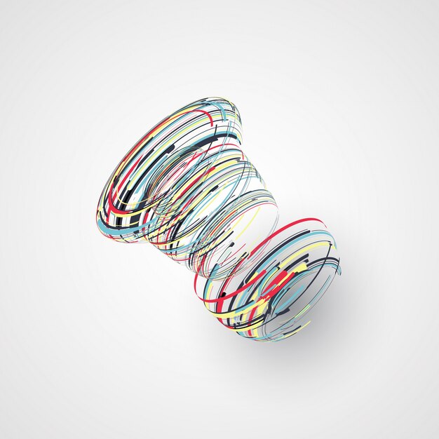 Ilustración abstracta futurista de la forma