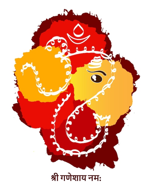 Ilustración abstracta de Ganesha