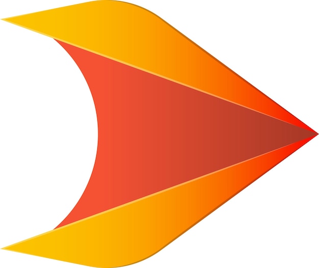 Ilustración abstracta del logotipo del botón de reproducción en un estilo moderno y minimalista