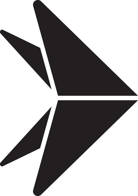 Ilustración abstracta del logotipo del botón de reproducción en un estilo moderno y minimalista