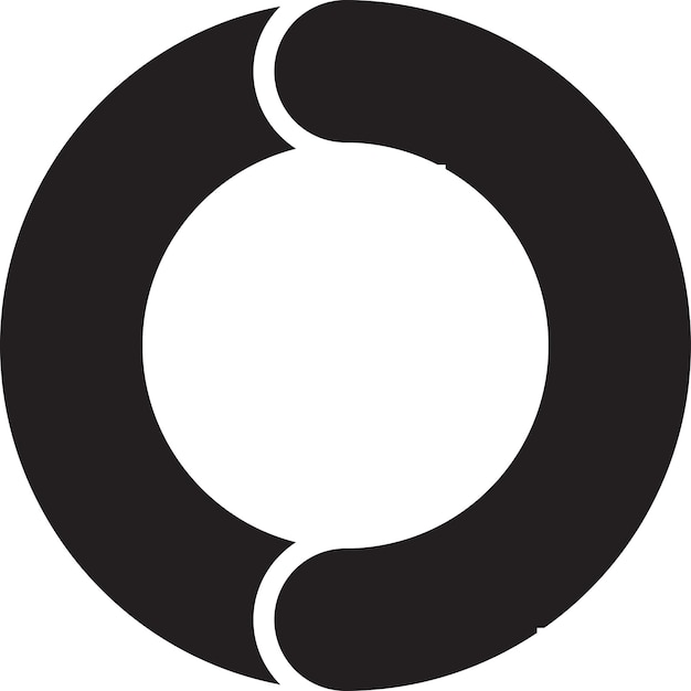 Ilustración abstracta del logotipo de la letra O en un estilo moderno y minimalista