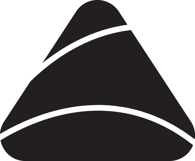 Ilustración abstracta del logotipo del triángulo piramidal en un estilo moderno y minimalista