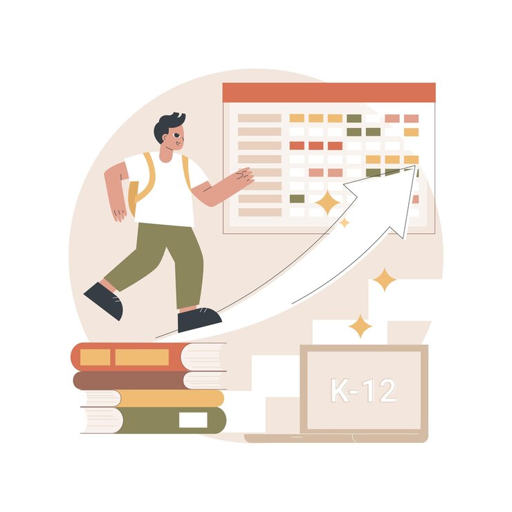 Vector ilustración abstracta del programa k-12