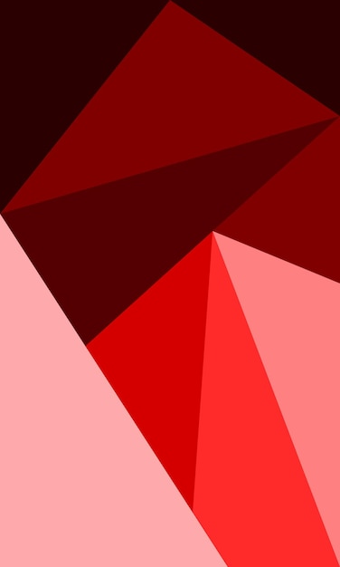 una ilustración abstracta roja y rosa de una forma de diamante