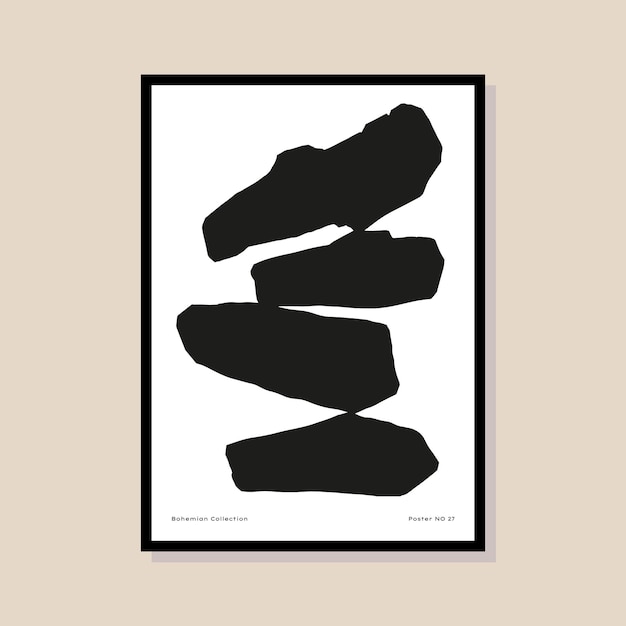 Ilustración abstracta en tinta blanca y negra para diseño de carteles o pancartas gráficas