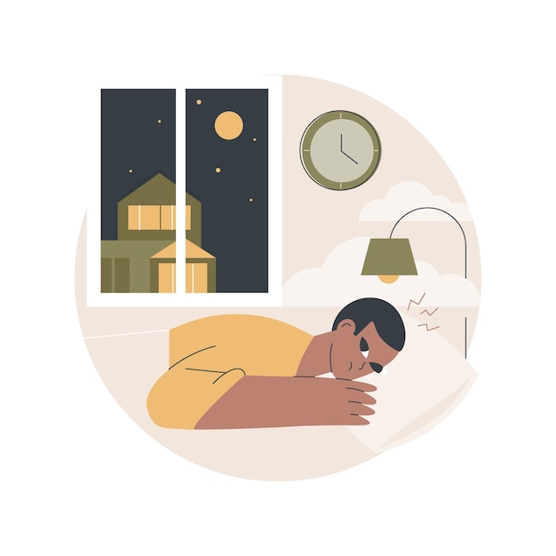 Ilustración abstracta de trastorno del comportamiento del sueño
