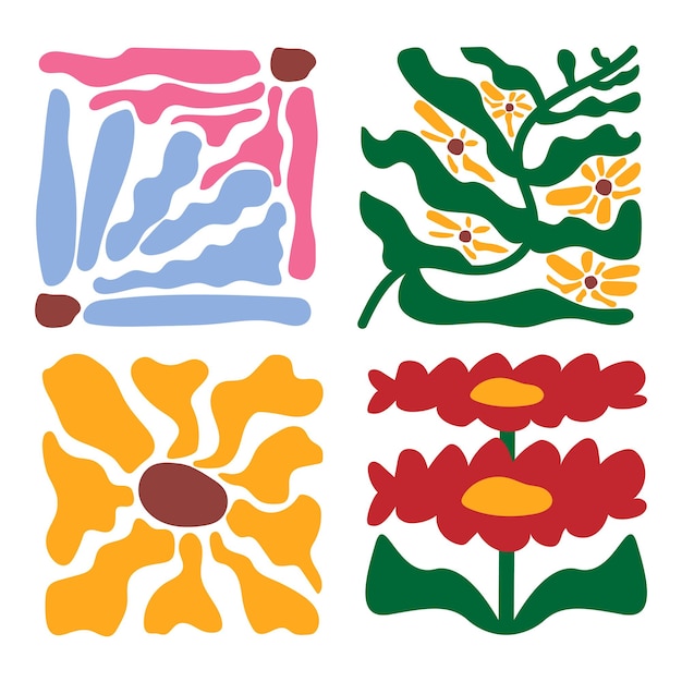 Ilustración abstracta del vector de las flores