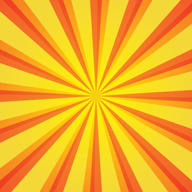 Ilustración abstracta vectorial de rayos solares Diseños de verano vintage retro