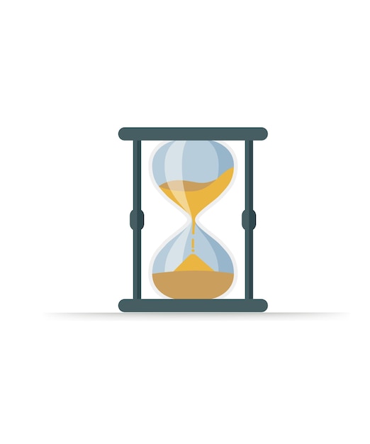 Ilustración de las acciones de Hourglass Flat Design