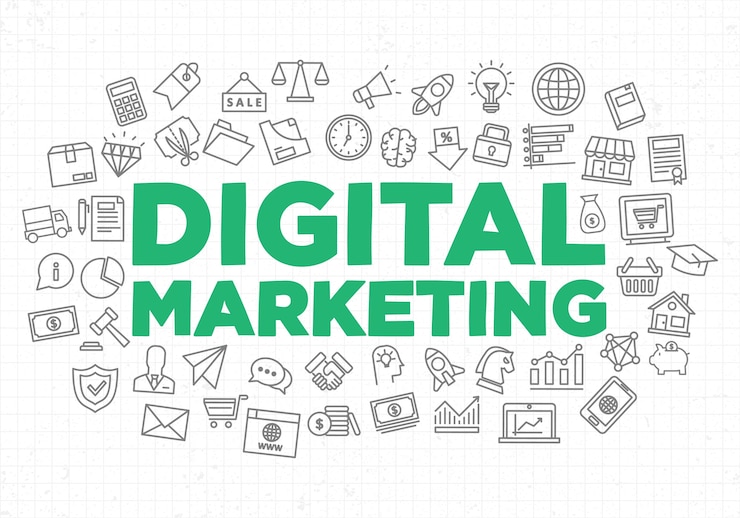 Vector ilustración del activo de marketing digital banner creativo