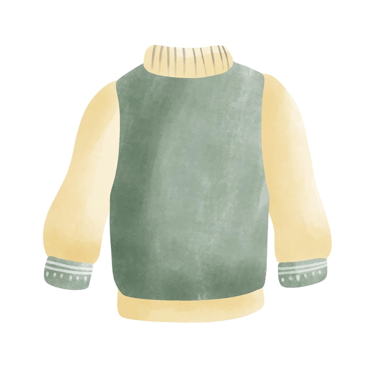 Vector ilustración de acuarela de abrigo que muestra la moda elegante de invierno