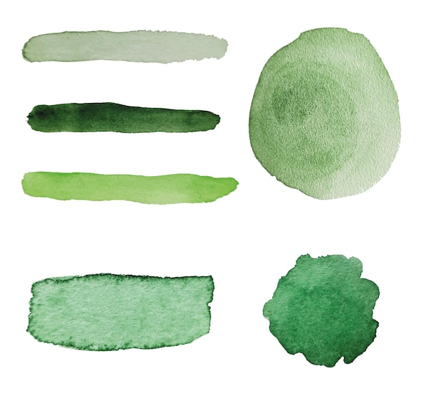 Ilustración de acuarela abstracta Conjunto de manchas de pintura de acuarela de colores Vector
