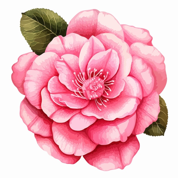 una ilustración en acuarela de una flor con la palabra rosa