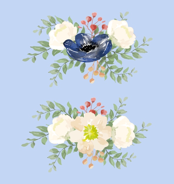 Ilustración acuarela floral elegante