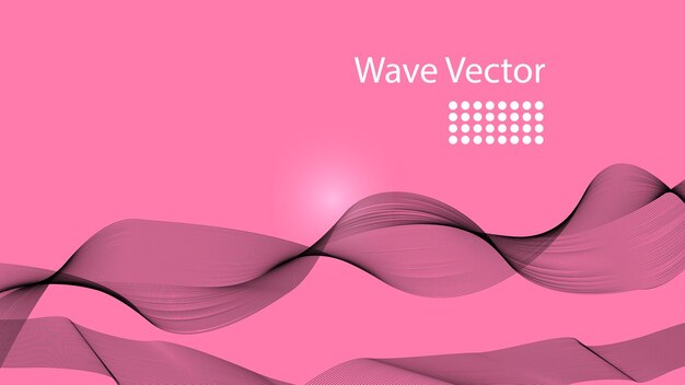 Ilustración adecuada para el diseño Concepto de vector de ondas de línea de degradado abstracto