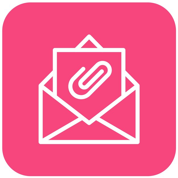 Ilustración adjunta del diseño del icono vectorial