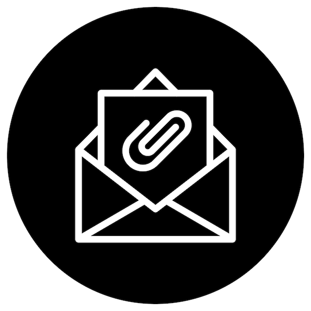 Ilustración adjunta del diseño del icono vectorial