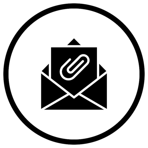 Ilustración adjunta del diseño del icono vectorial