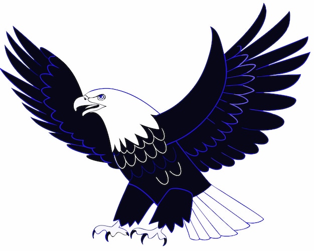 Ilustración del águila frente a frente