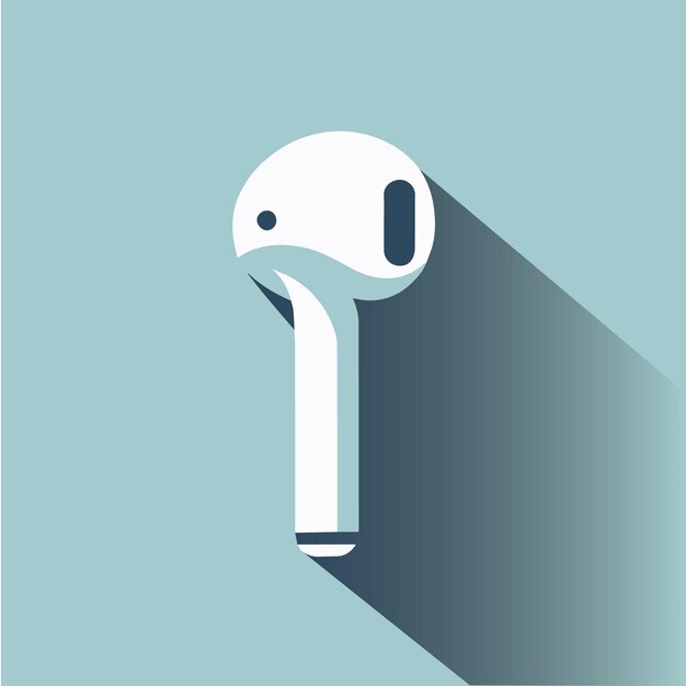 Vector una ilustración de un airpod blanco