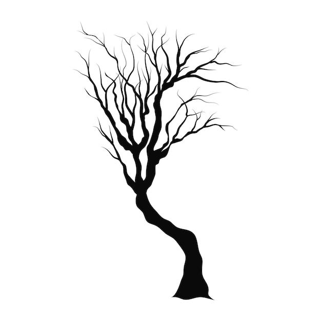 Ilustración aislada de un árbol sobre un fondo blanco