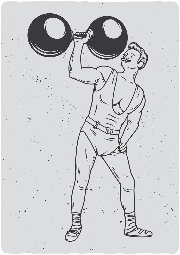 Vector ilustración aislada del hombre más fuerte
