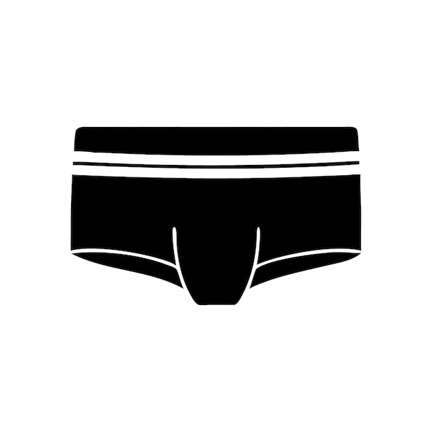 Ilustración aislada de maletas negras que muestra el diseño de la ropa interior sobre un fondo blanco