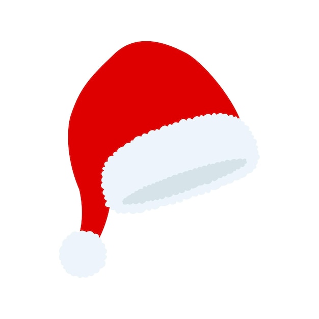 Ilustración aislada del sombrero de Santa Claus
