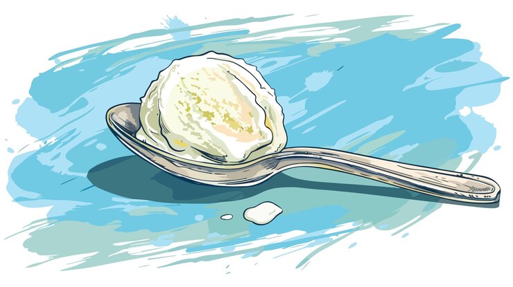 Vector ilustración aislada del vector de la cuchara de helado