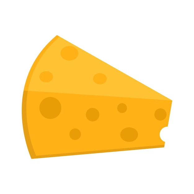 Ilustración aislada de vectores de dibujos animados de ingredientes de alimentos lácteos y queso
