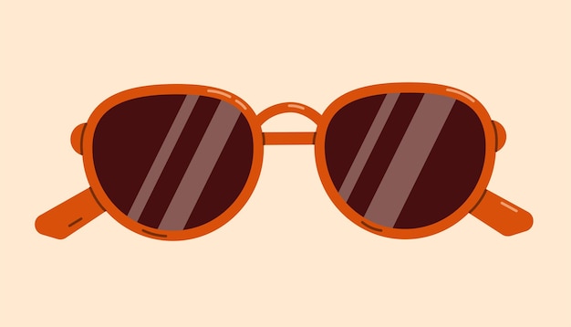 Ilustración aislada de vectores planos de gafas de sol