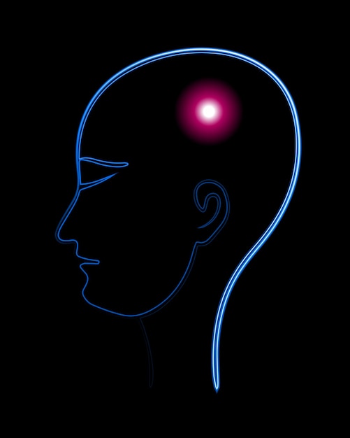 Ilustración aislada vectorial de la actividad cerebral salud mental