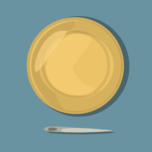 Ilustración aislada vectorial del juego coreano de dalgona con desafío de círculo