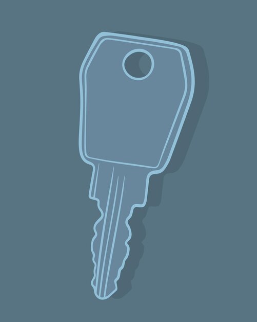 Ilustración aislada vectorial de una llave del gabinete