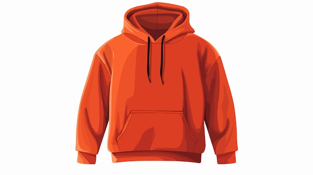 Ilustración aislada vectorial de sudadera con capucha profesional para proyectos de diseño