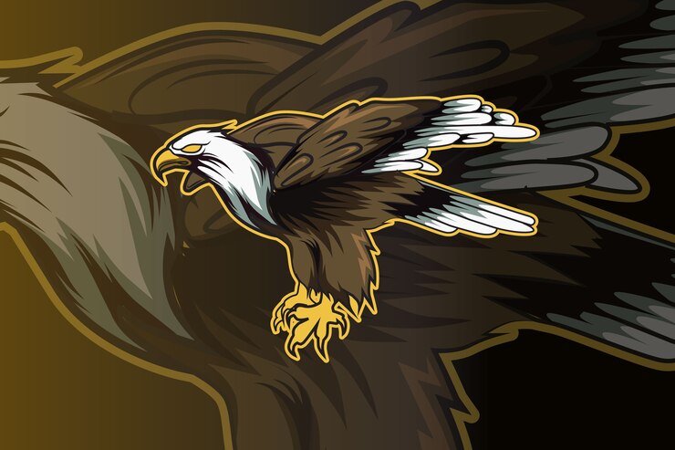 Vector ilustración alas de águila dibujo a mano
