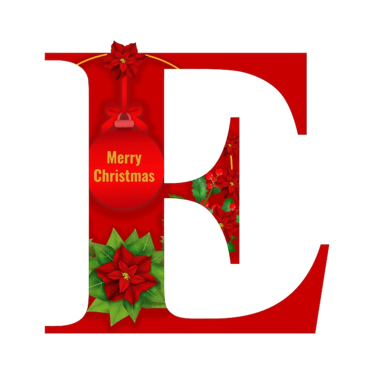 Vector la ilustración del alfabeto navideño es perfecta para bolsas, tazas, tazas, almohadas, camisetas, etc. en todas partes