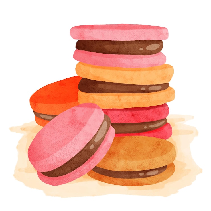 Vector ilustración de alfajor en acuarela