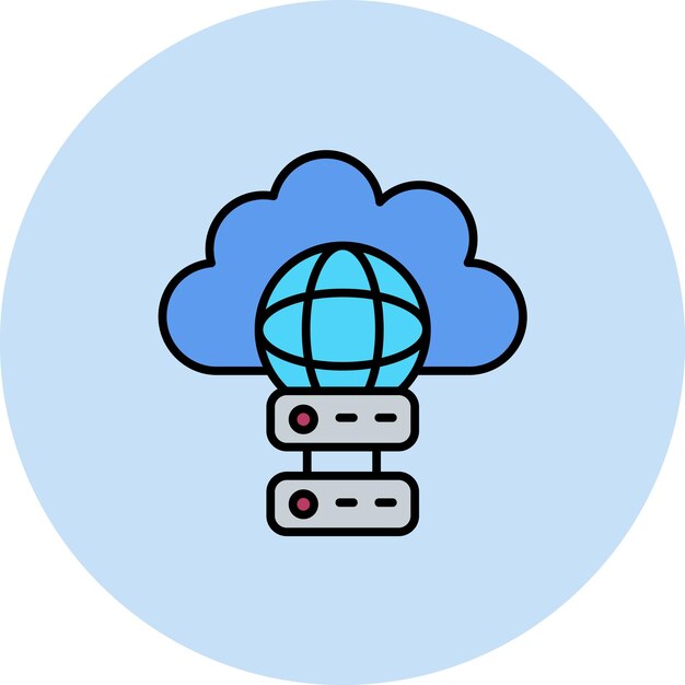 Ilustración de alojamiento en la nube