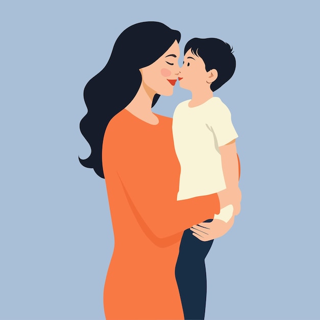 Vector ilustración del amor de las madres