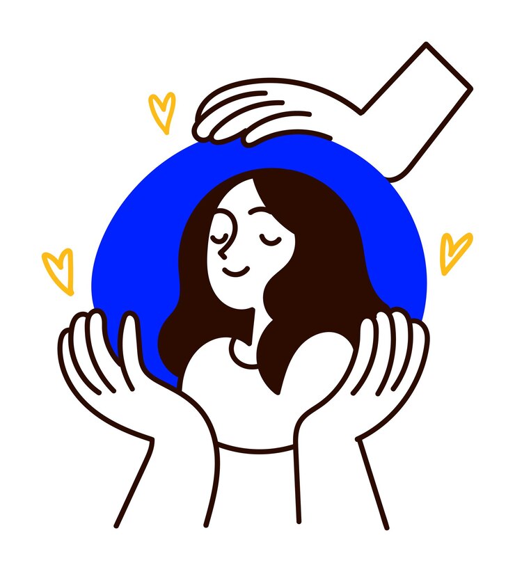 Vector ilustración de amor propio y cuidado