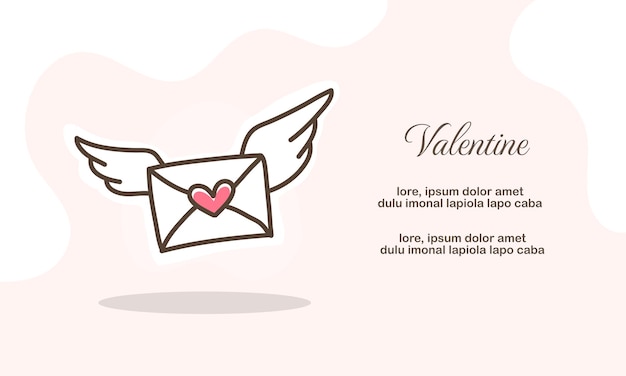 ilustración de amor de san valentín para el evento de diseño del día de san valentín