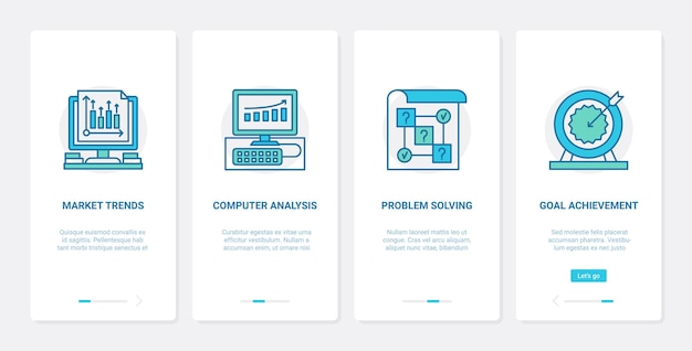 Ilustración de análisis y análisis de datos de tendencias comerciales