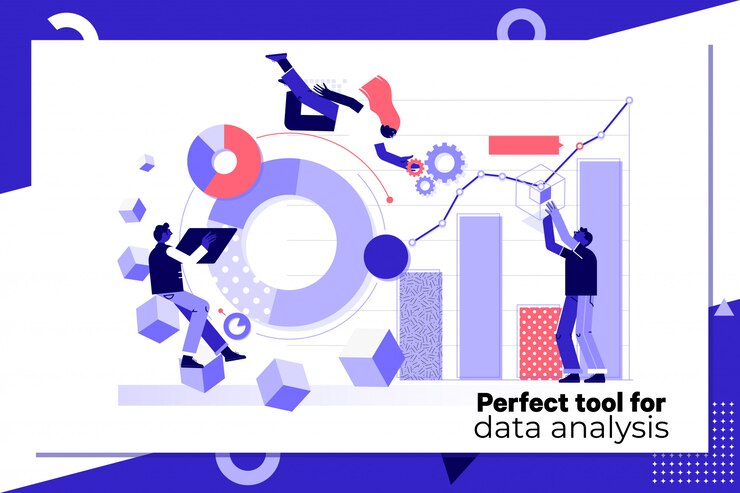 Vector ilustración de análisis de datos