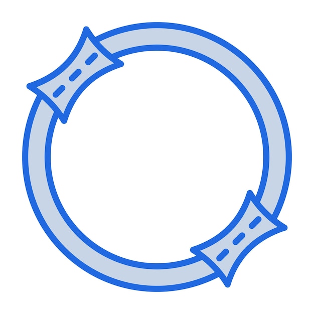 Ilustración del anillo de tono azul