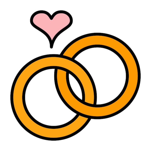 Ilustración de anillos planos