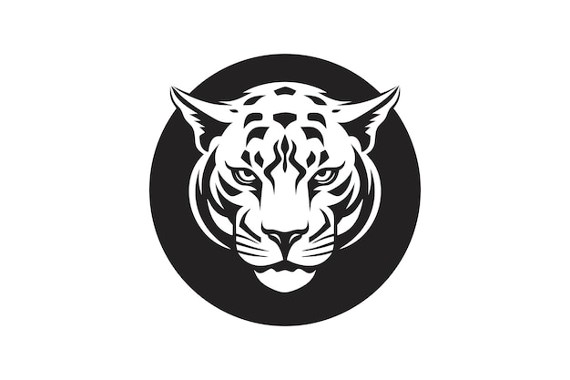 Ilustración de un animal salvaje con cabeza de tigre para el logotipo